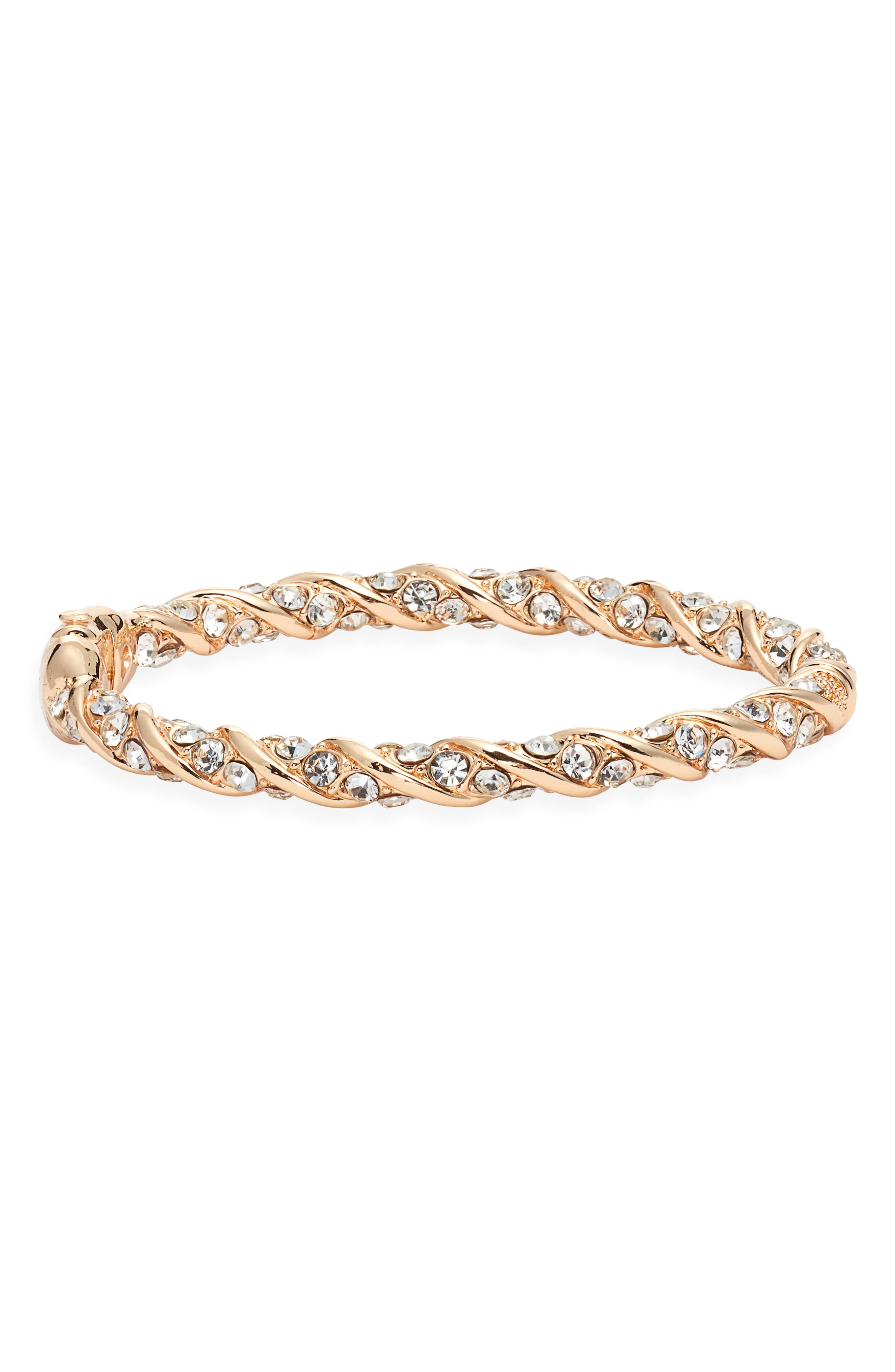 Open Edit Pavé Crystal Hinge Bracelet
