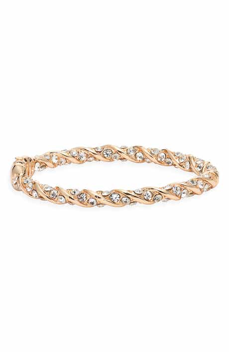 Open Edit Pavé Crystal Hinge Bracelet