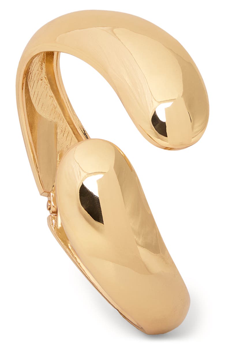 SAACHI Crossover Bypass Cuff Bracelet, Main, color, Gold