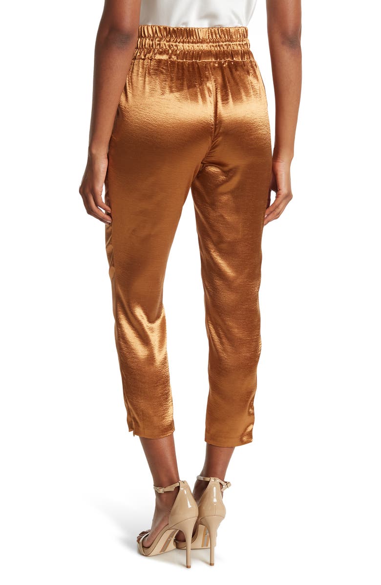 Cinq à Sept Adalie Hammered Satin Drawstring Pants, Alternate, color,