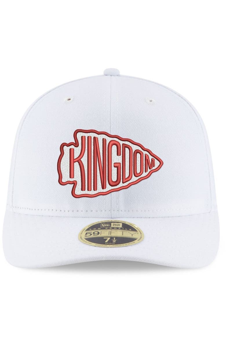 New Era Men's New Era White Kansas City Chiefs Alternate Logo Omaha Low Profile 59FIFTY Fitted Hat, Alternate, color, 