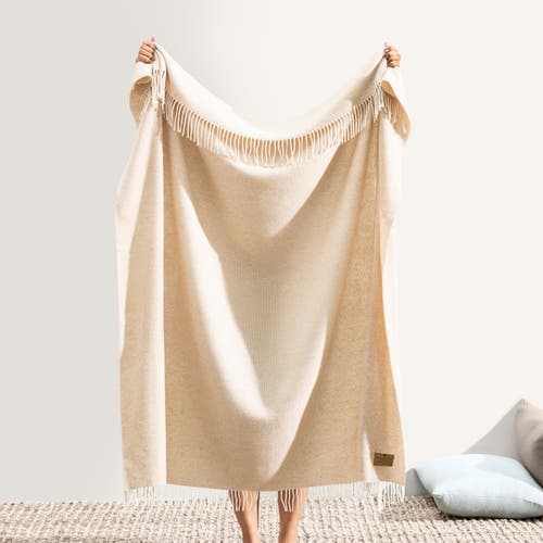 Lands Downunder Juno Cashmere Throw In Neutral