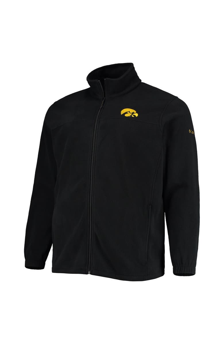 Columbia Men's Columbia Black Iowa Hawkeyes Big & Tall Flanker III Fleece Full-Zip Jacket, Alternate, color, 
