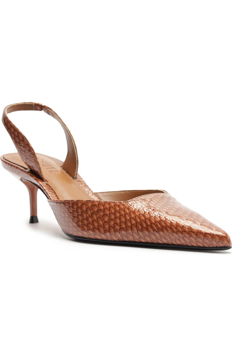 Schutz Paola Mid Slingback Pointed Toe Pump, Main, color, Miele