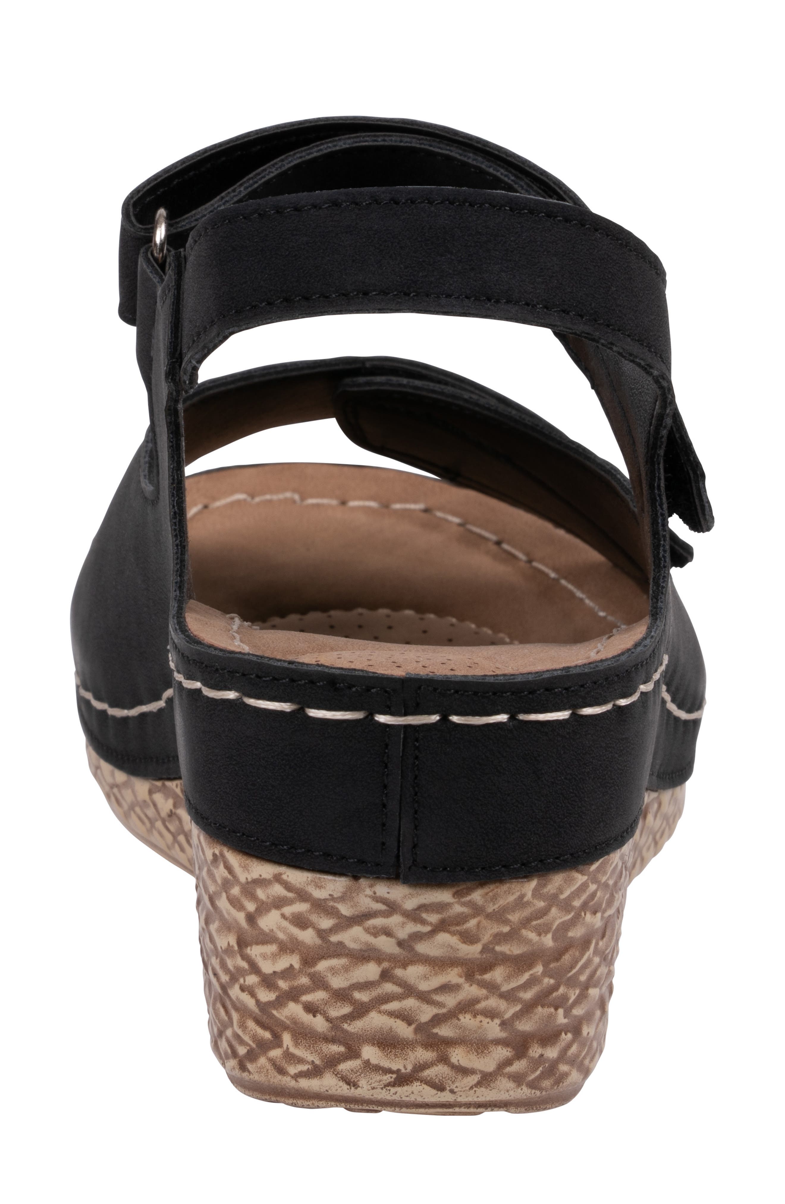 GOOD CHOICE NEW YORK Keltie Wedge Sandal, Alternate, color, Black