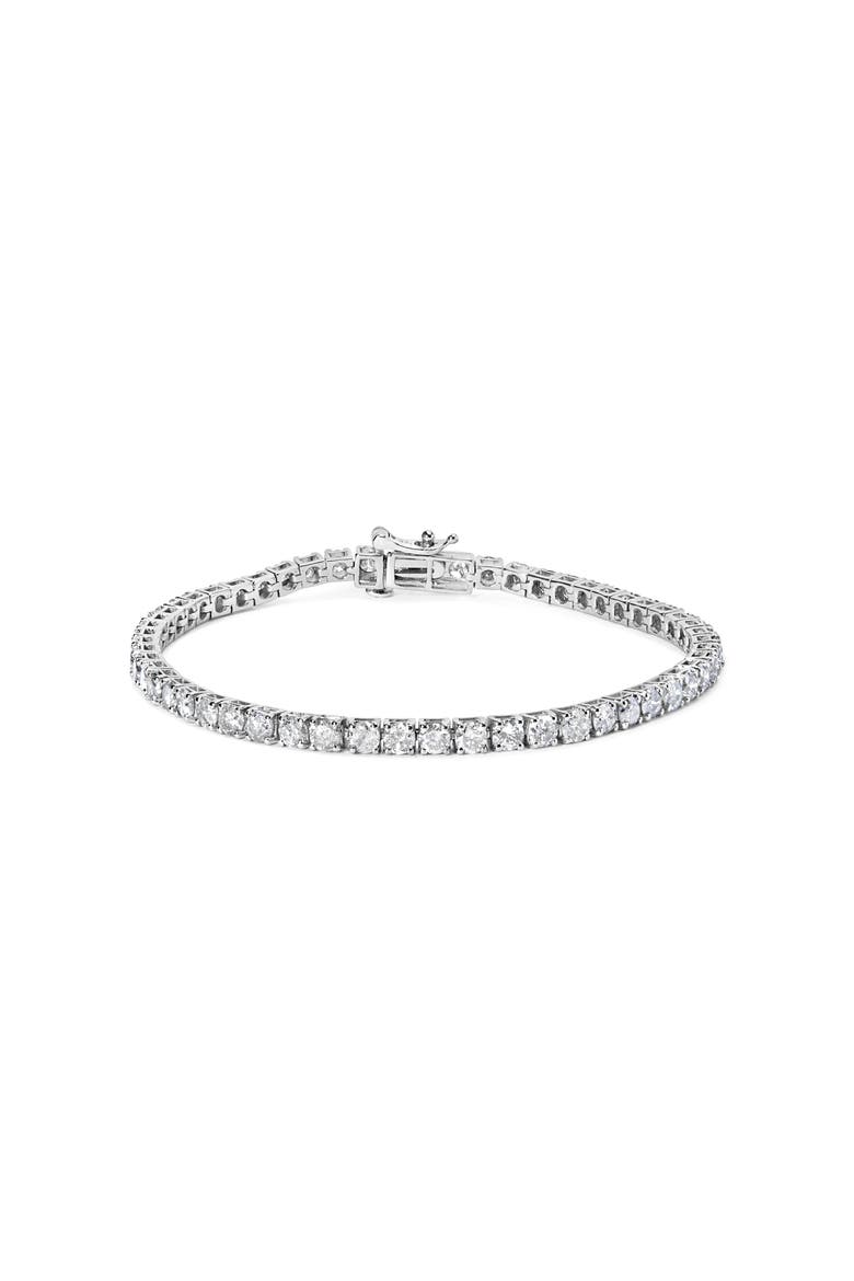 10K White Gold 6.00 Cttw Classic Natural Diamond Tennis Bracelet, Main, color, White Gold