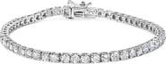 Haus of Brilliance 10K White Gold 6.00 Cttw Classic Natural Diamond Tennis Bracelet