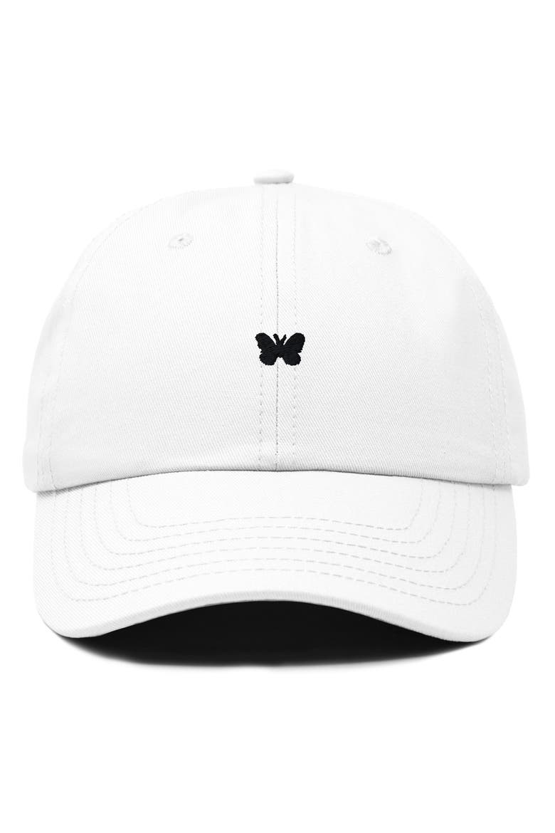 Lil Butterfly Dad Cap, Main, color, White