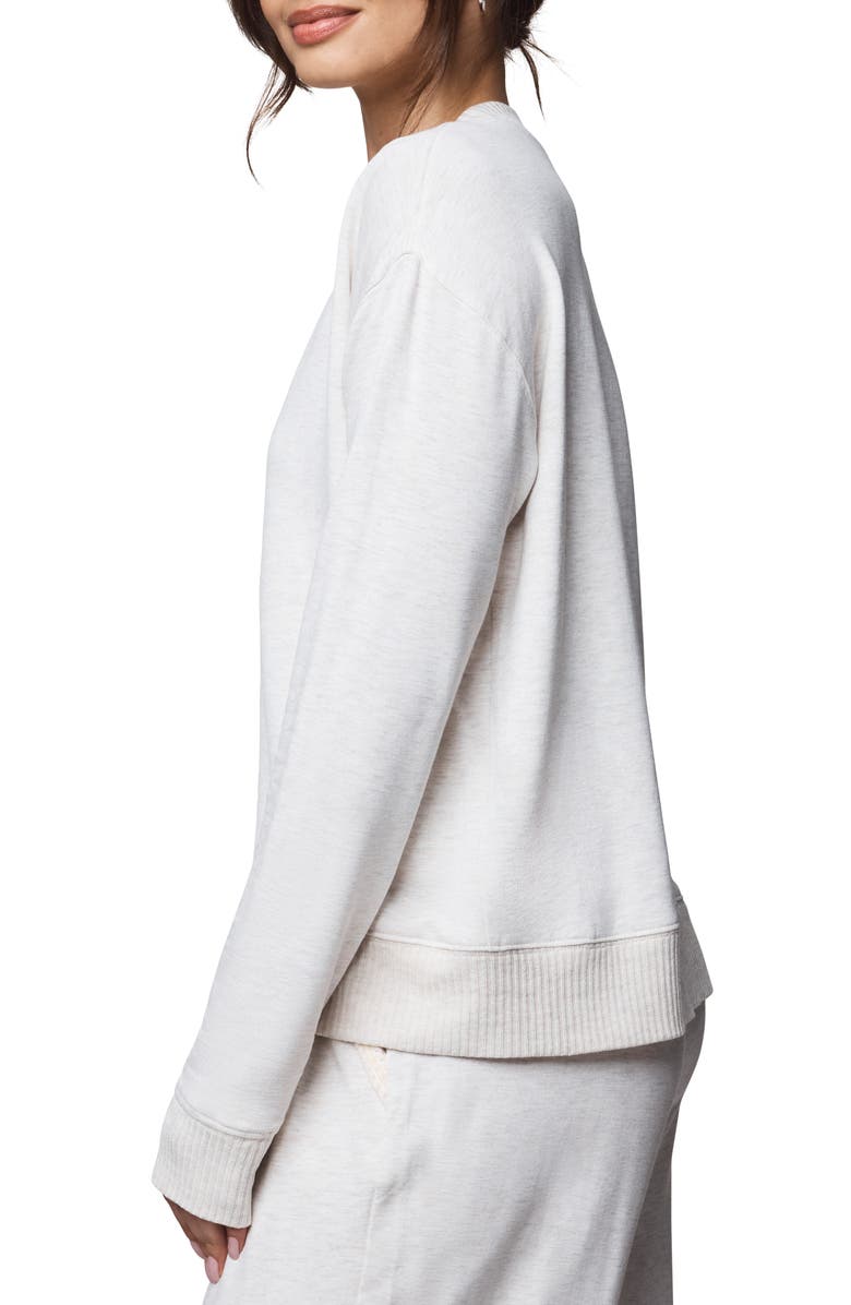 Splendid Supersoft Trim Sweatshirt, Alternate, color, Pale Oak White Heather