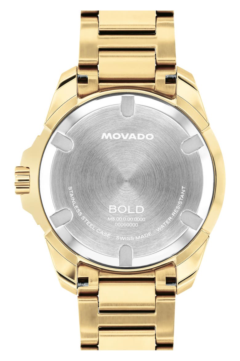 Bold Verso S Bracelet Watch, 42mm, Alternate, color, GOLD