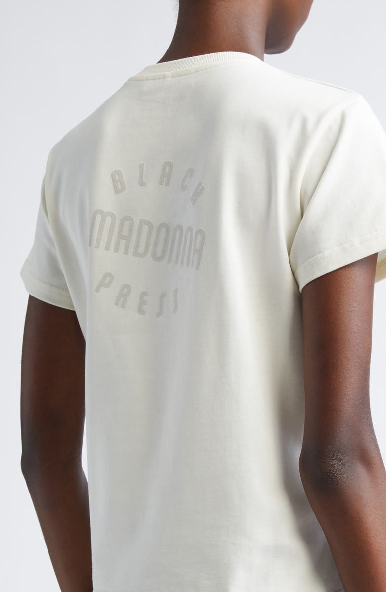 Wales Bonner Selah Crop Graphic T-Shirt, Alternate, color, Ivory