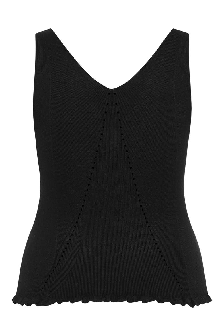 Sammie Rib Sweater Tank, Alternate, color, BLACK