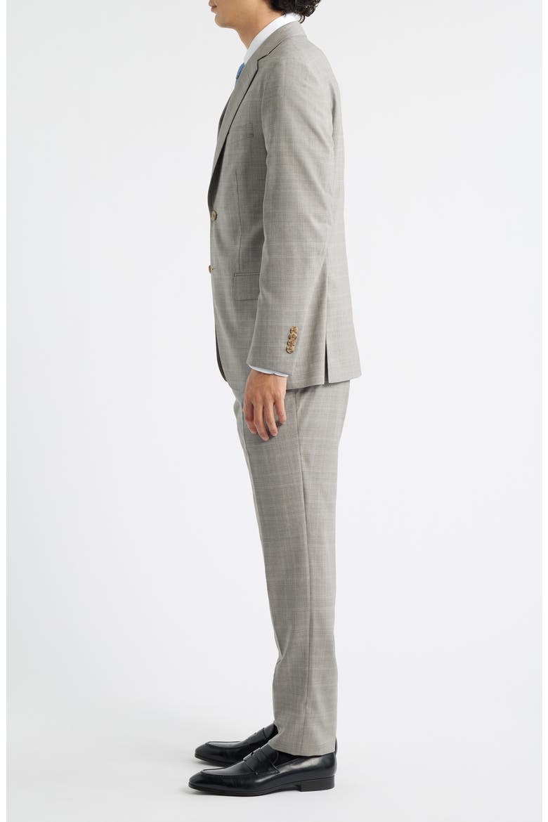 Hartford Classic Fit Tan Glen Check Wool Suit, Alternate, color, TAN