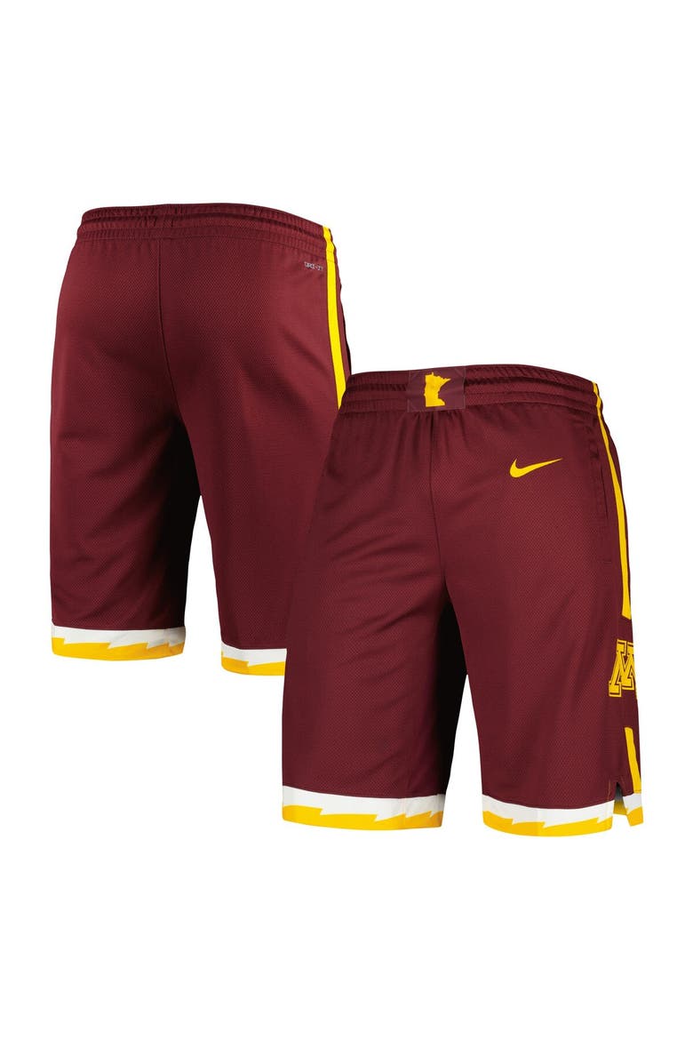 Men's Nike Maroon Minnesota Golden Gophers Replica Performance Basketball Shorts, Main, color, Maroon