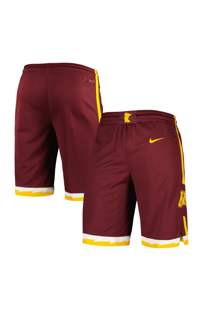 Nike Men's Nike Maroon Minnesota Golden Gophers Replica Performance Basketball Shorts, Main, color, Maroon