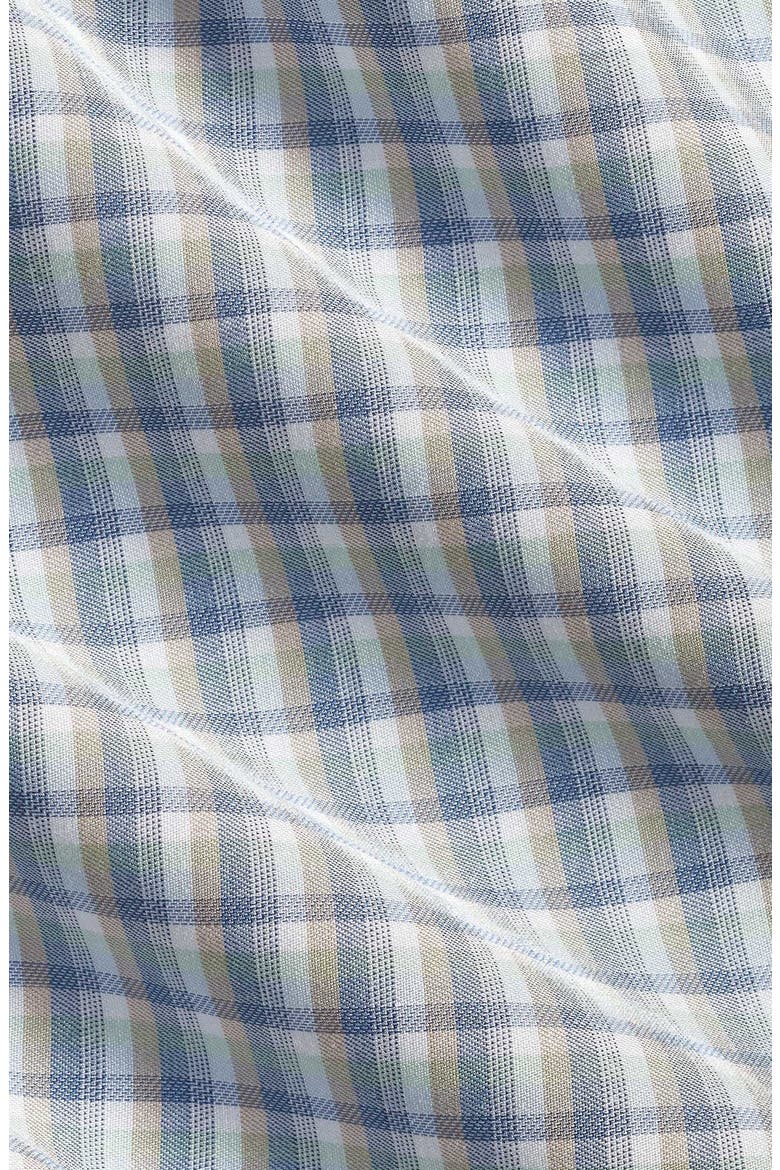 Twill Check Sport Shirt, Alternate, color, SAGE/ BLUE