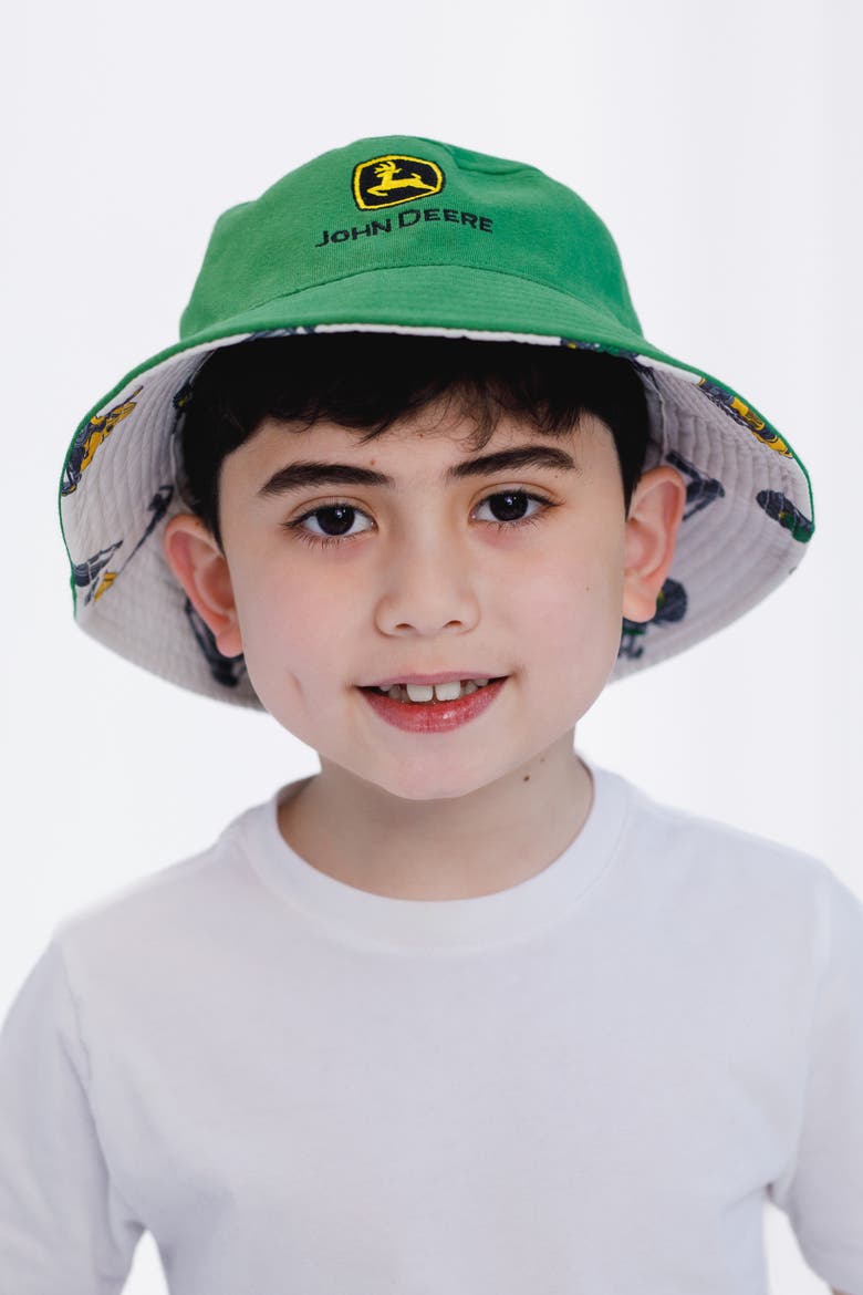 Sun Hat, Alternate, color, Green Tractor Print