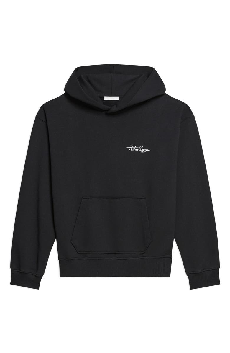 Helmut Lang Sketch Compact Cotton Graphic Hoodie, Alternate, color, Black - 001
