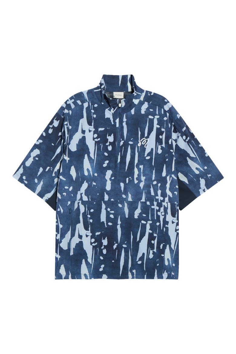 Pine Inkwash Short Sleeve Polo, Main, color, NAVY INK WASH