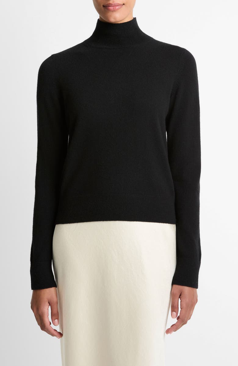 Vince Turtleneck Cashmere Sweater, Main, color, Black