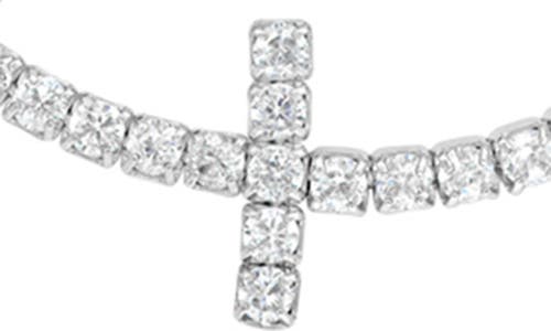 Shymi Cubic Zirconia Bar Tennis Necklace In Silver
