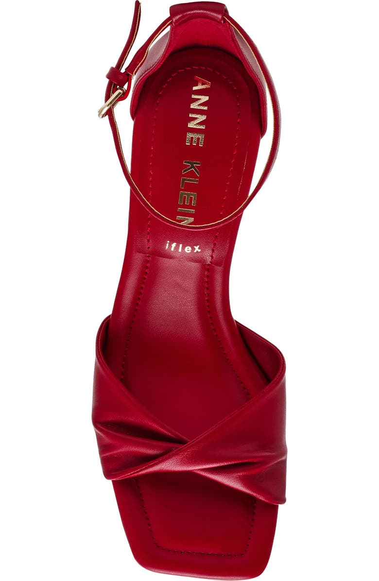Anne Klein Jessie Ankle Strap Sandal, Alternate, color, Red Smooth