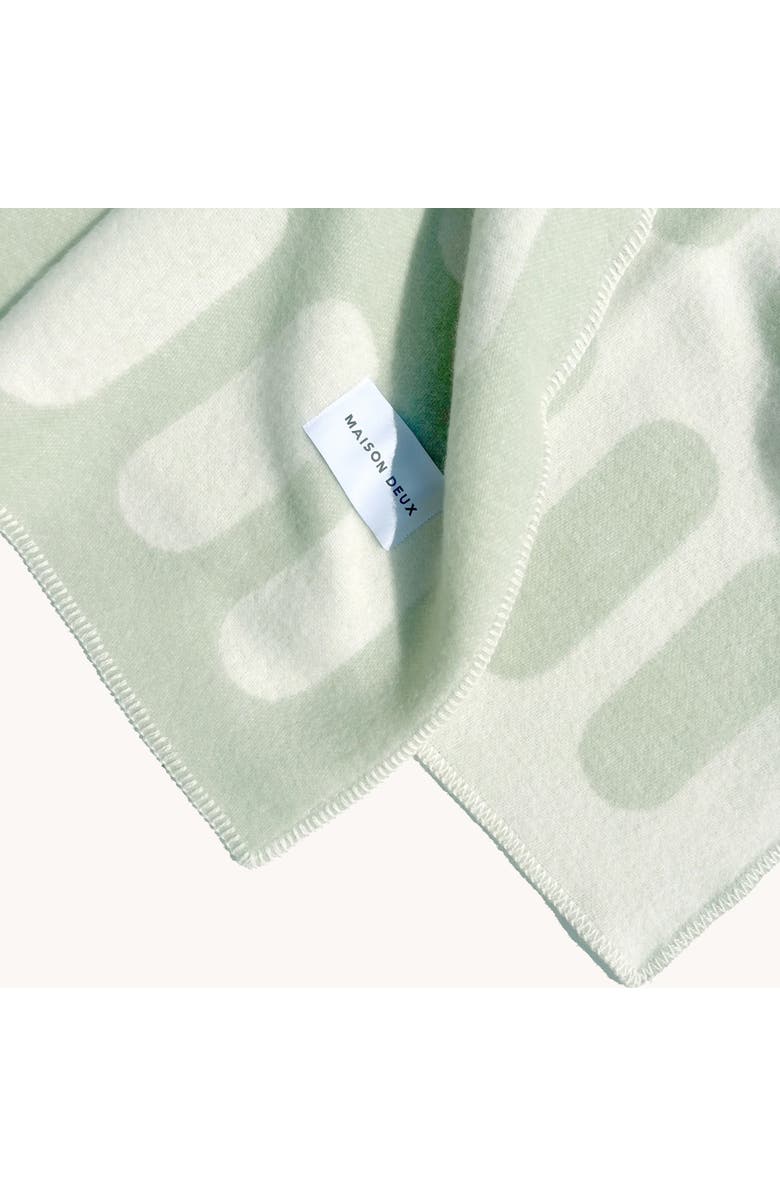 Maison Deux Cubics Blanket, Alternate, color, Medium Green