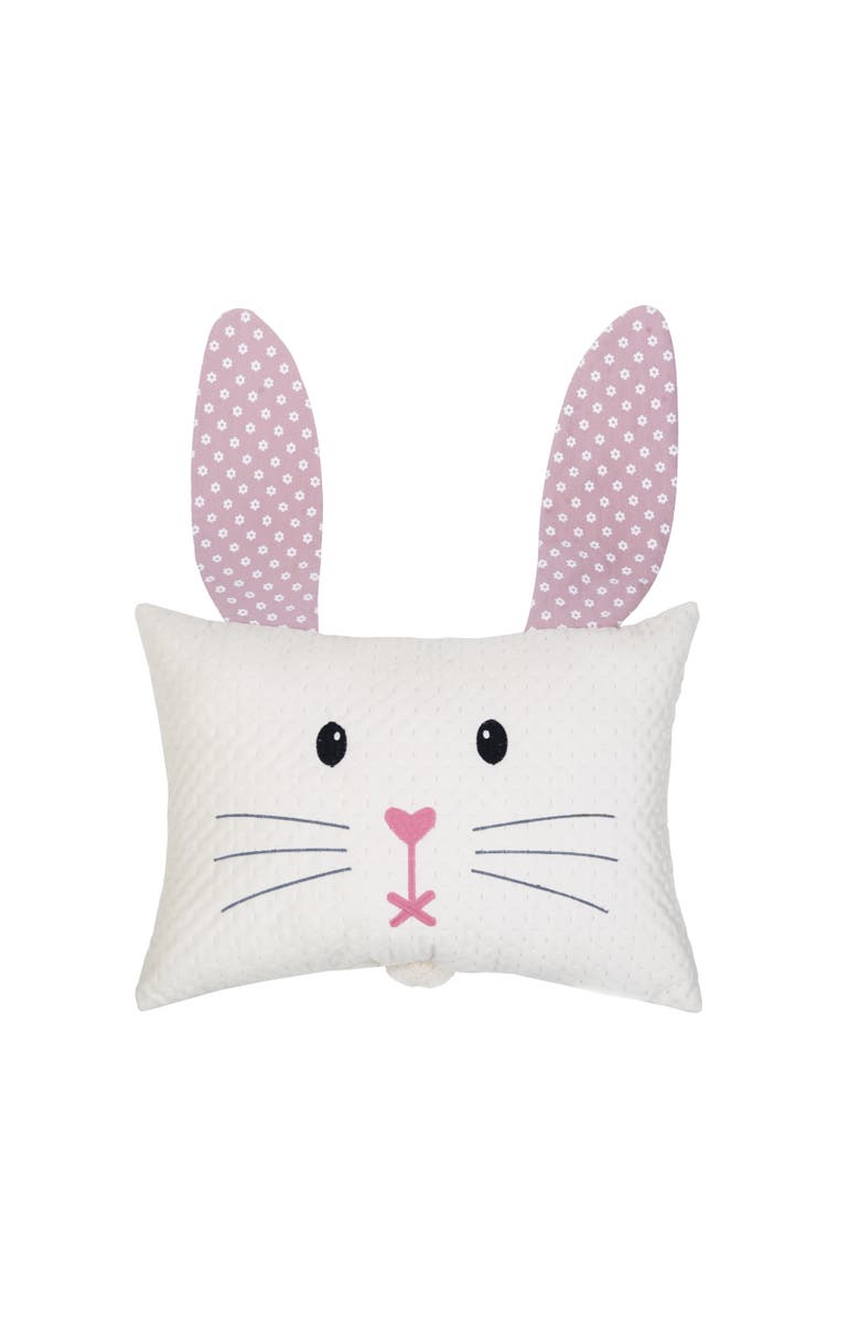 C&F Home Girl Easter Bunny w/ Flap Ears Decorative Accent Pillow, 13" x 18", Main, color, Pink