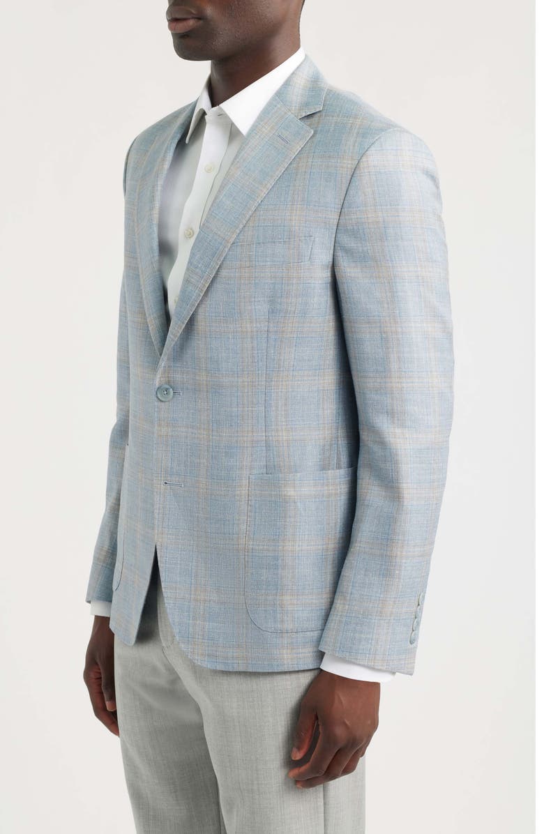 Vince Relaxed Fit Icon Linen, Wool & Silk Sport Coat, Alternate, color, Light Blue