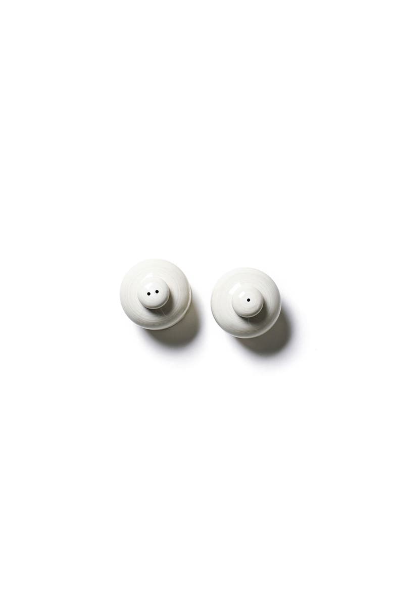 Signature White Ruffle Salt and Pepper Shaker Set, Alternate, color, White