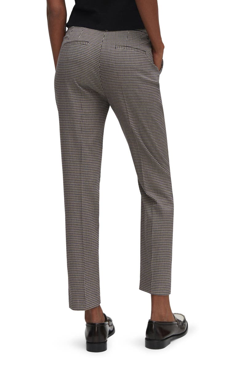 MANGO Houndstooth Ankle Skinny Suit Pants, Alternate, color,