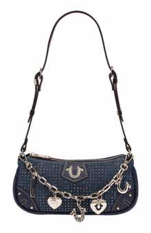 Sparkle Denim Baguette Bag