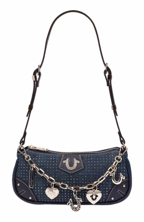 Sparkle Denim Baguette Bag