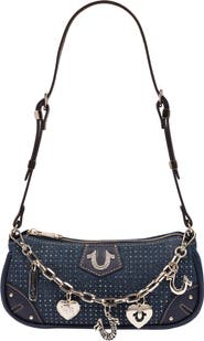 True Religion Sparkle Denim Baguette Bag