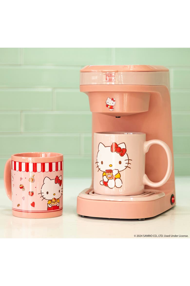 Hello Kitty Single Cup Coffee Maker Gift Set with 2 Mugs, Alternate, color, None