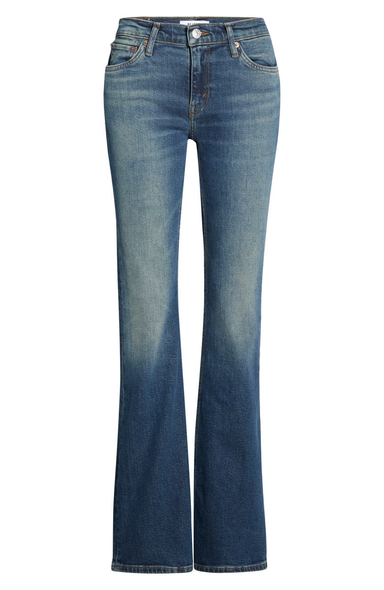 Re/Done Low Rise Micro Bootcut Jeans, Alternate, color, Smoke Water