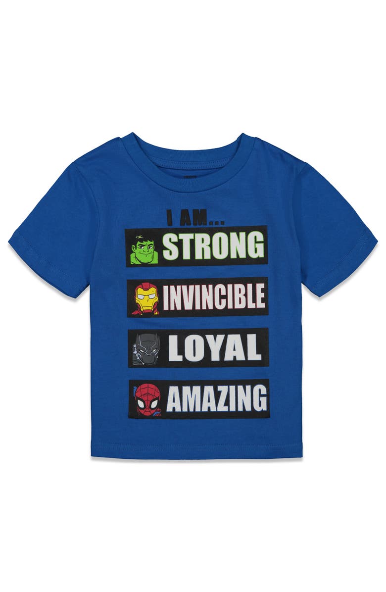 Marvel Avengers Short Sleeve T-Shirt 4-Pack, Alternate, color, Avengers White Blue