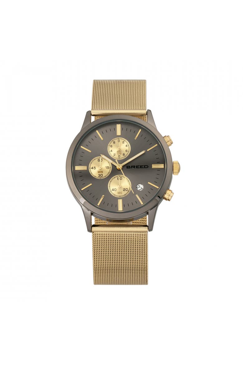 Espinosa Chronograph Mesh-Bracelet Watch w/ Date, Main, color, Gold/Gunmetal