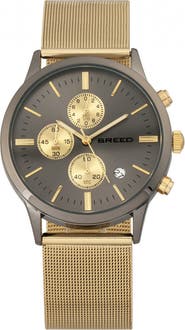 BREED Espinosa Chronograph Mesh-Bracelet Watch w/ Date