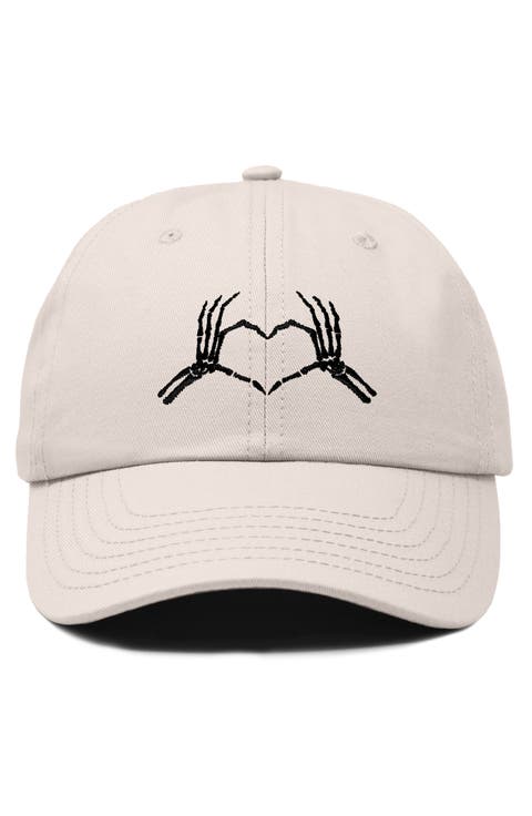 Skeleton Heart Embroidered Dad Hat