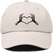 Dalix Skeleton Heart Embroidered Dad Hat