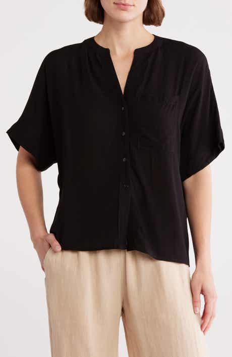 T Tahari Split Neck Shirt