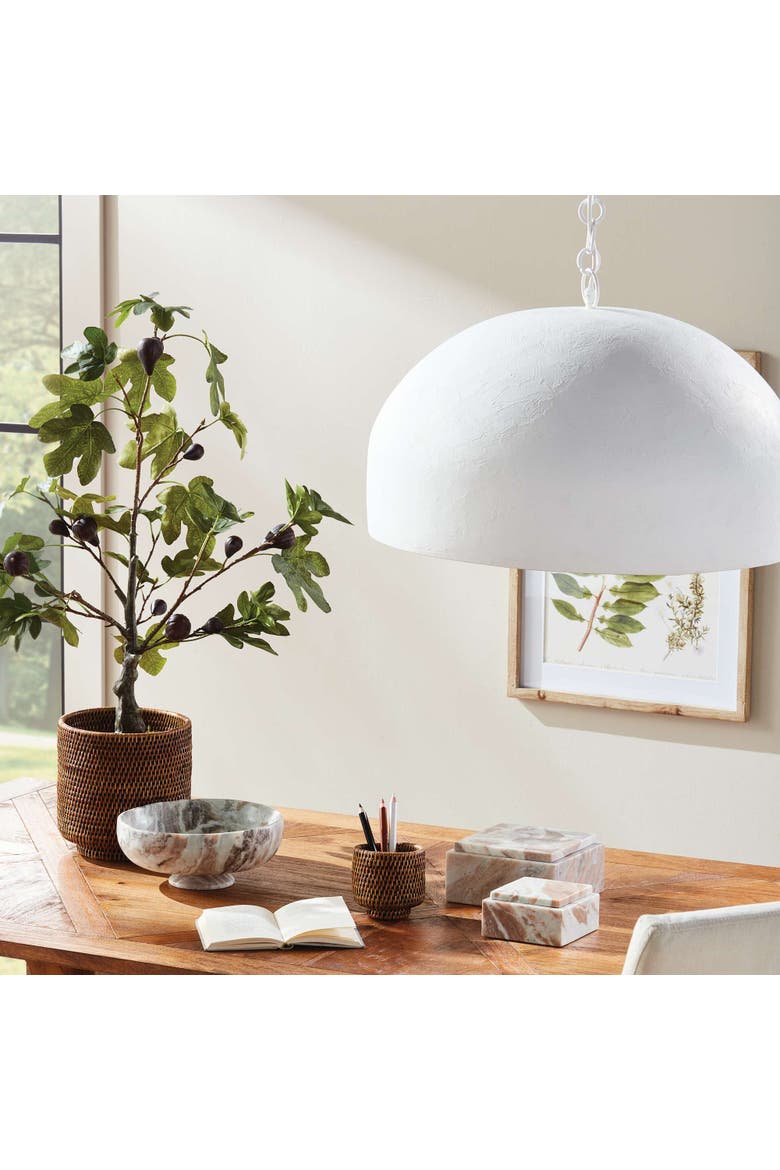 Thayer Dome Pendant Large, Alternate, color, White