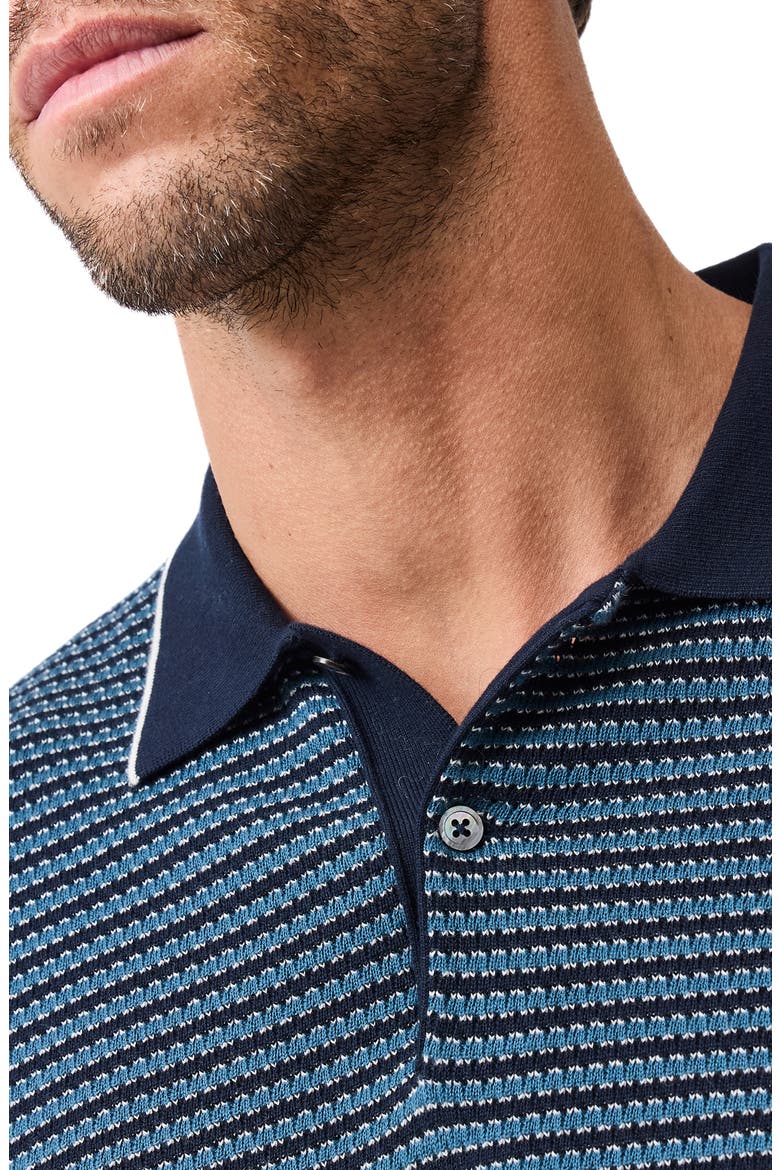 Oyster Island Texture Polo, Alternate, color, TEAL