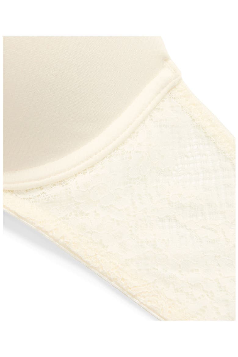 Underwire Cotton Blend Lace Demi Bra, Alternate, color, EGRET