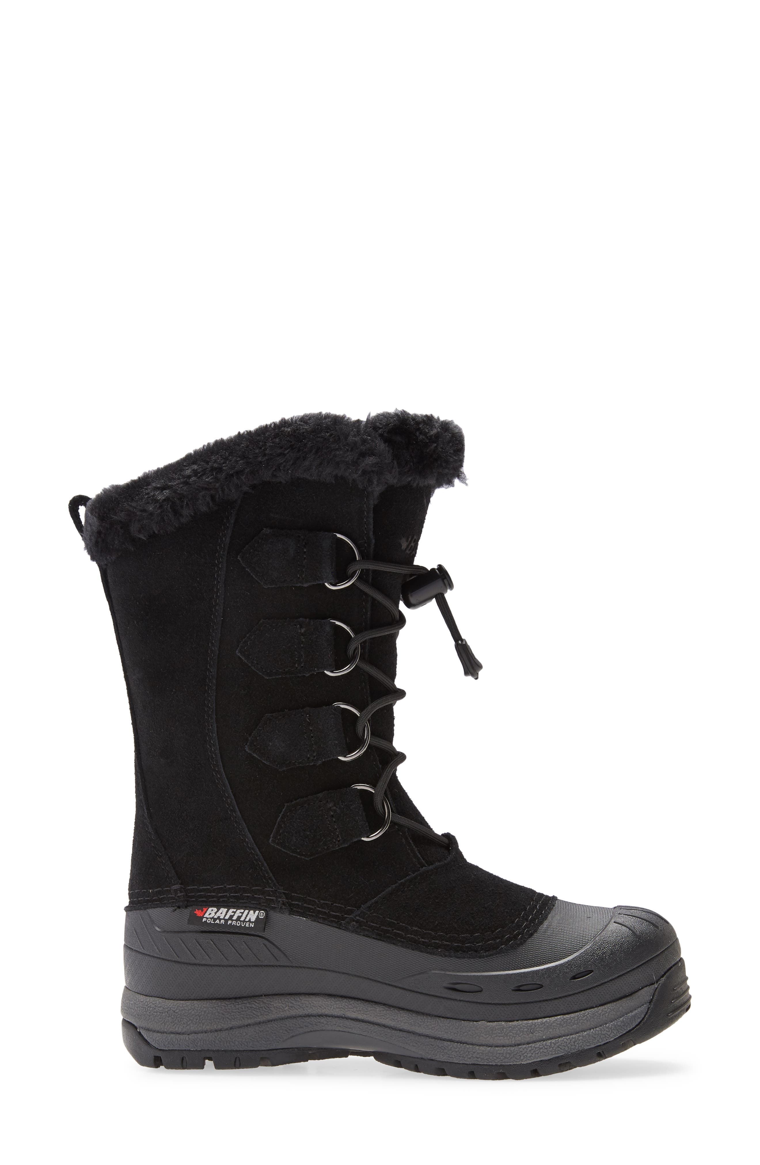 Baffin Chloe Waterproof Winter Boot with Faux Fur Trim, Alternate, color, Black