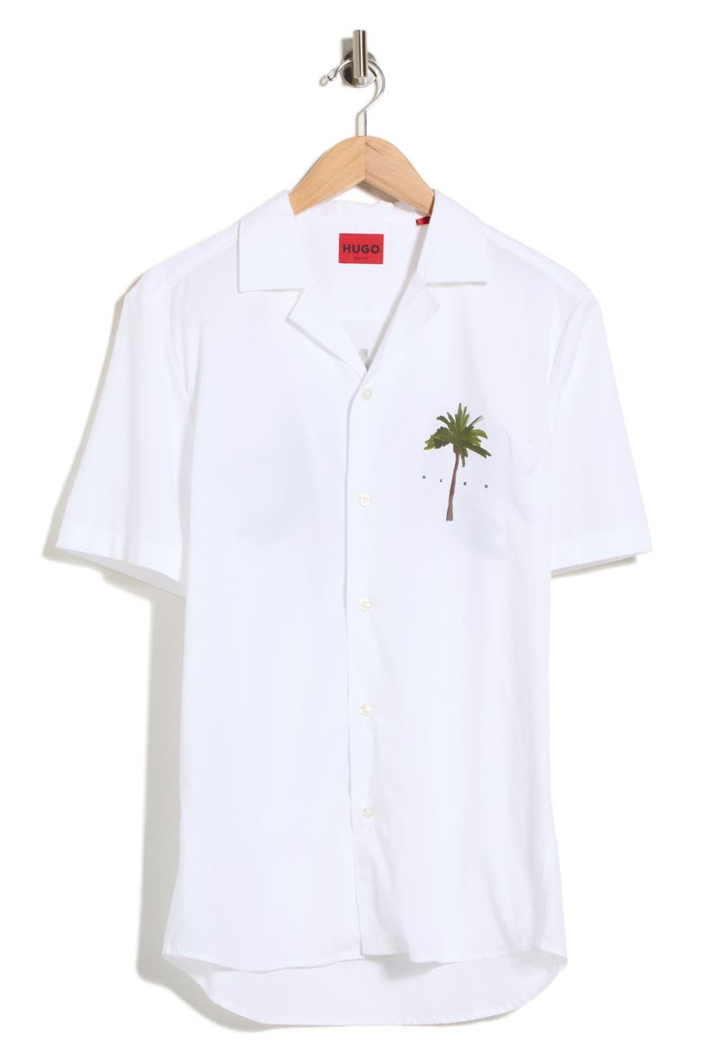 Ellino Cotton Camp Shirt, Main, color, NATURAL