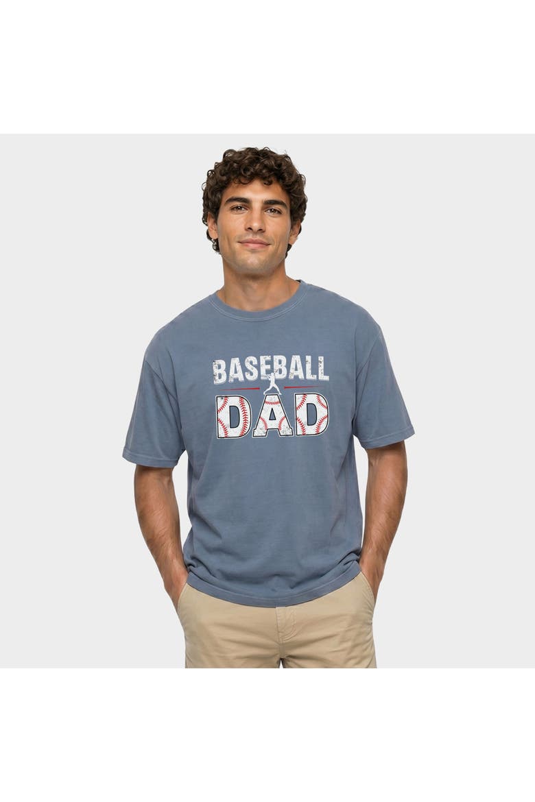 Baseball Dad Bold Garment Dyed T-Shirt, Main, color, Blue Jean