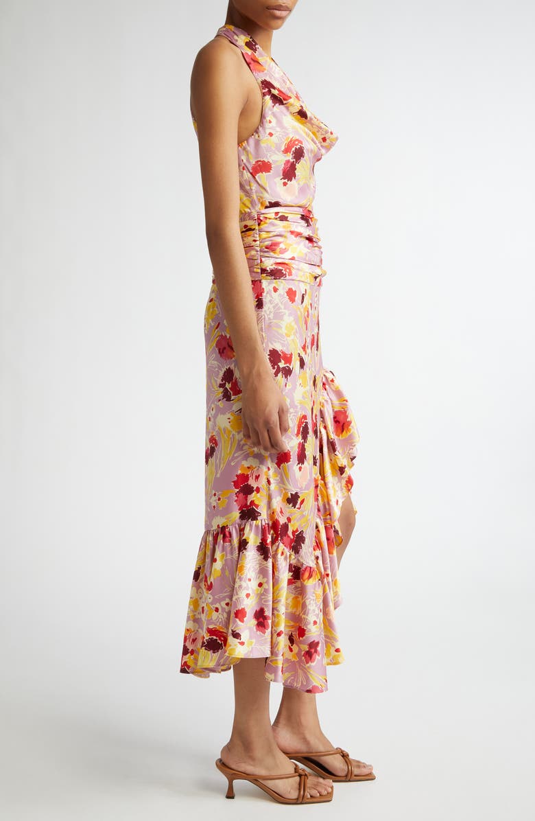 Cinq à Sept Olivia Tossed Floral Cowl Neck Dress, Alternate, color,