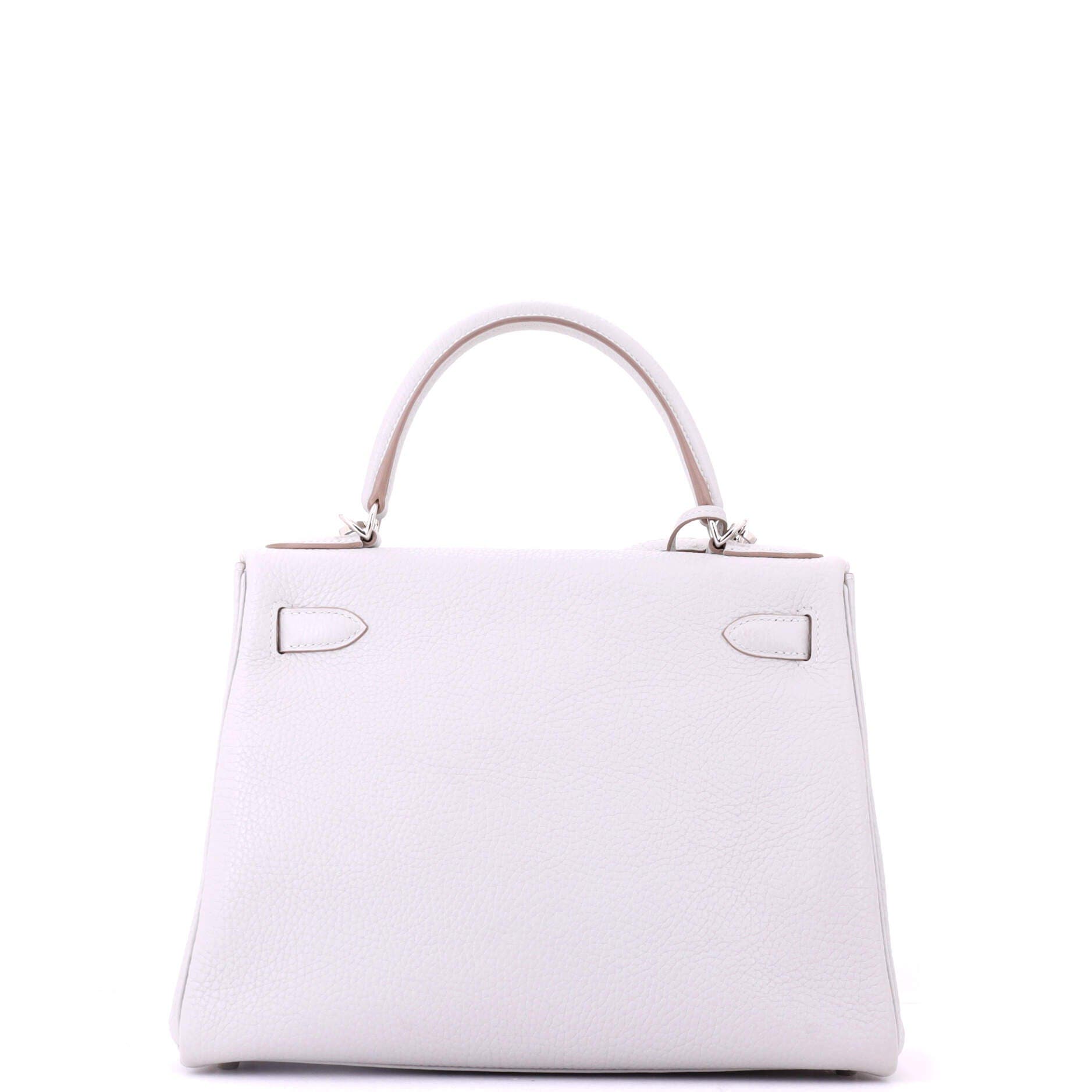 Pre-Owned Hermes Kelly Handbag Grey Clemence with Palladium Hardware 28, Alternate, color, Gris Perle